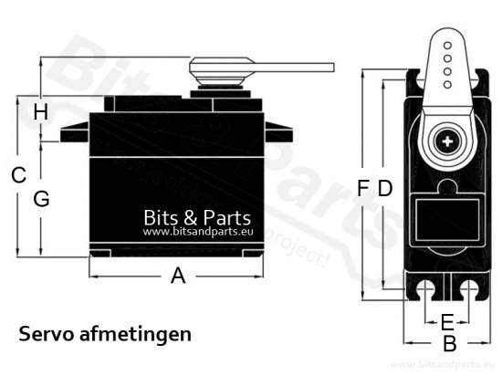 Servo motor analoog kunststof mini
